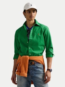 Polo Ralph Lauren Koszula 710937993013 Zielony Custom Fit