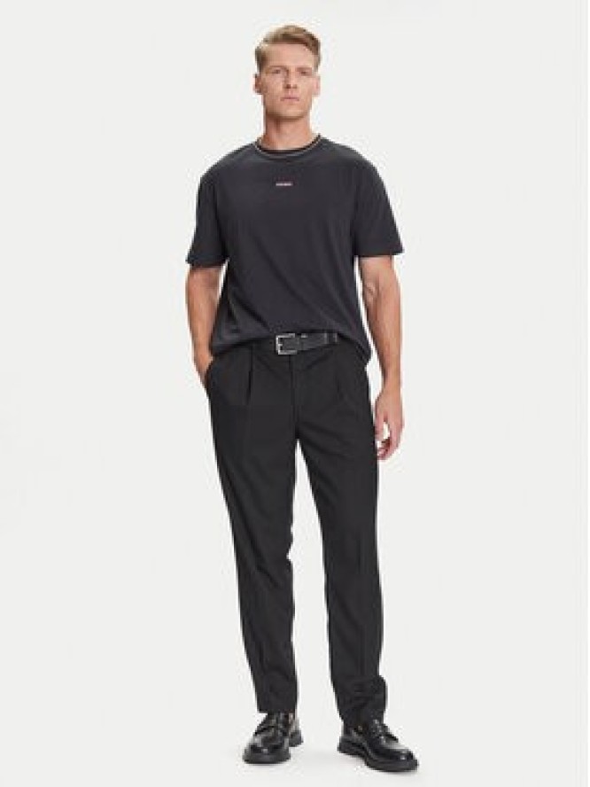 HUGO T-Shirt Split Logo 50544185 Czarny Relaxed Fit