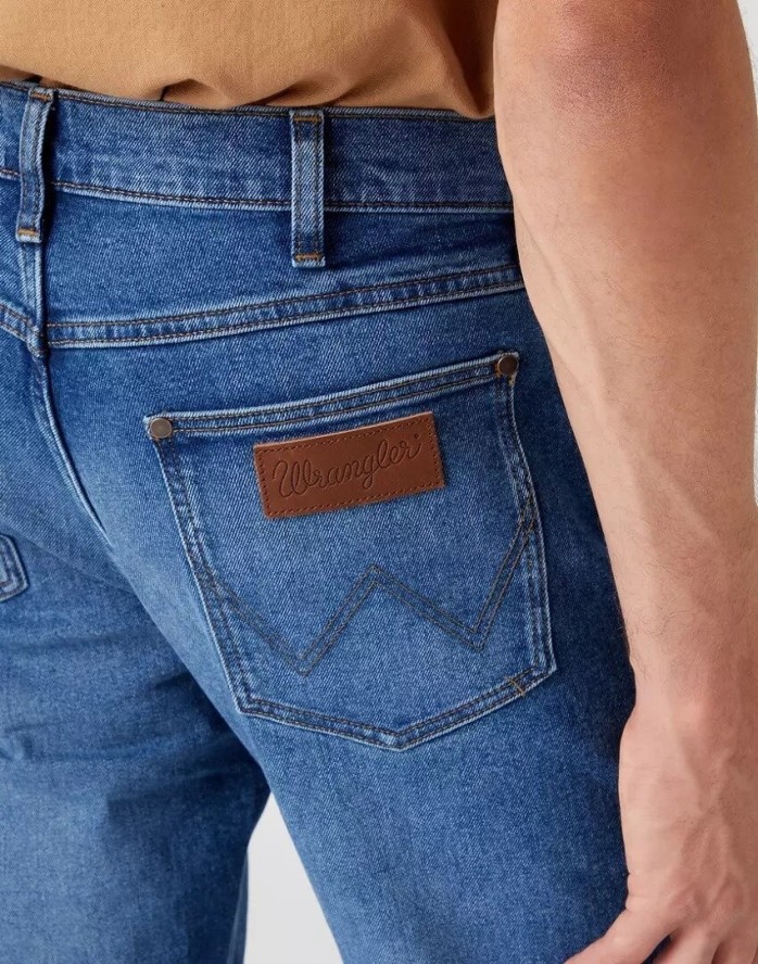 WRANGLER LARSTON MĘSKIE SPODNIE JEANSOWE JEANSY SMOKE SEA W18SYLZ71 112330754