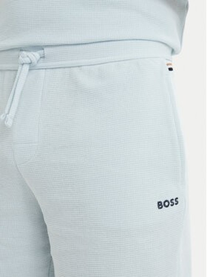 BOSS Szorty sportowe Waffle 50535884 Niebieski jasny Regular Fit