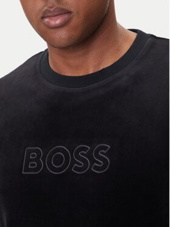 BOSS Bluza Velour 50550636 Czarny Regular Fit