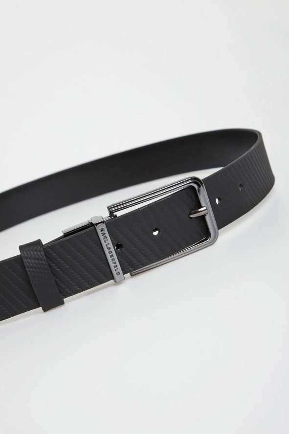 Pasek męski skórzany KARL LAGERFELD.