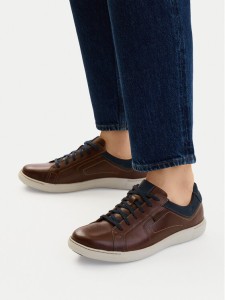 Clarks Sneakersy Mapstone Lace 26176886 Brązowy