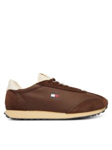 Tommy Jeans Sneakersy Tjm Retro Runner Archive Mix Mat EM0EM01763 Brązowy
