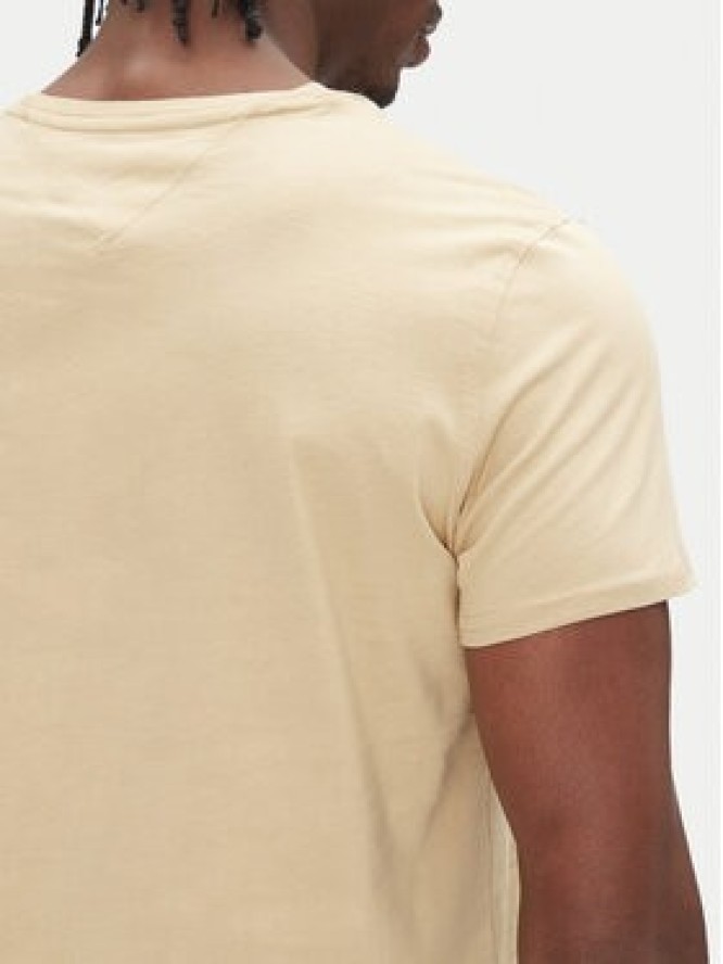 Tommy Jeans T-Shirt DM0DM04411 Beżowy Slim Fit