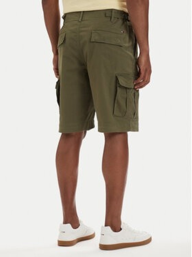 Tommy Hilfiger Szorty materiałowe Twill Cargo MW0MW42350 Khaki Relaxed Fit