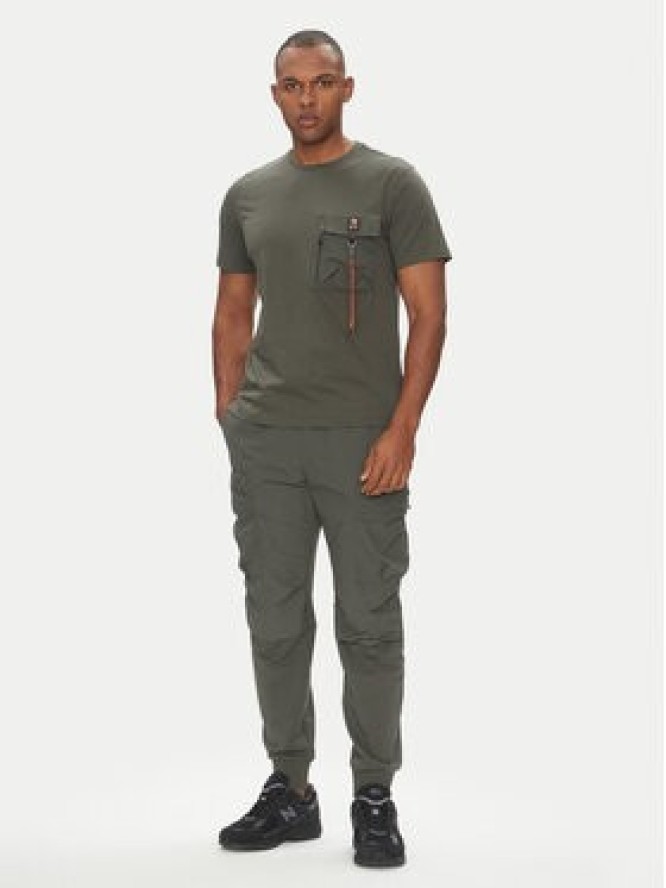 Parajumpers T-Shirt Mojave 25SMPMTSRE07 Zielony Regular Fit