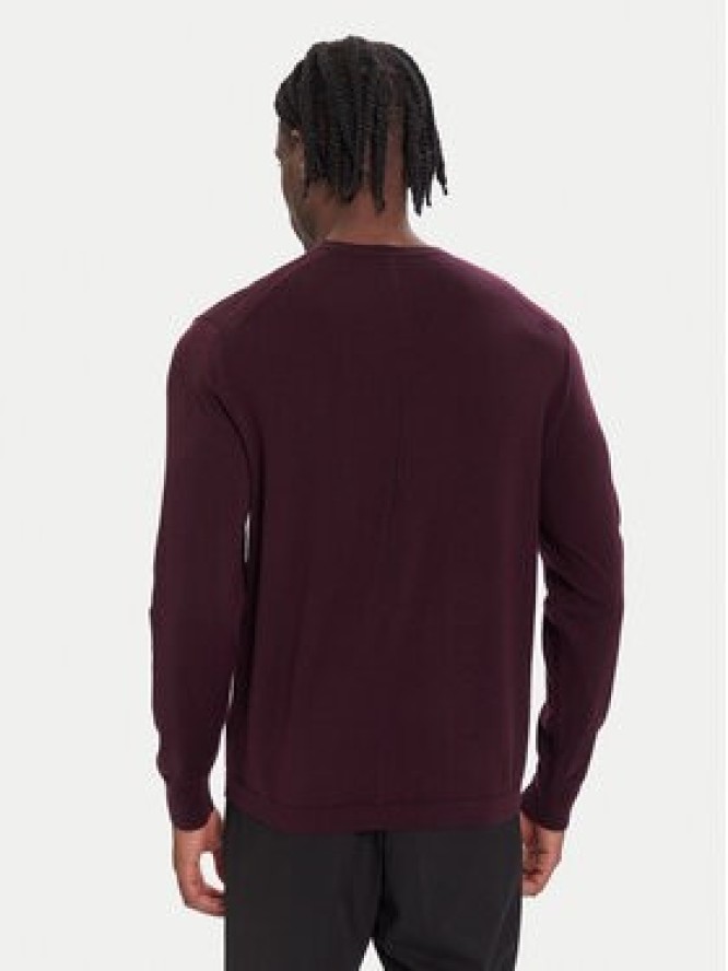 Calvin Klein Sweter LV04LB305G Bordowy Regular Fit