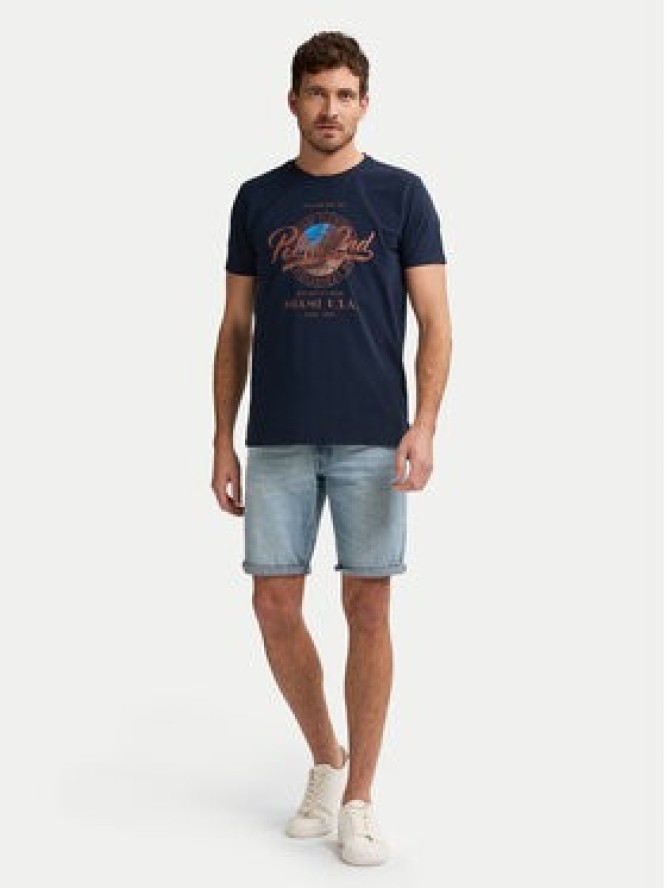 Petrol Industries T-Shirt M-1050-TSR602 Granatowy Regular Fit