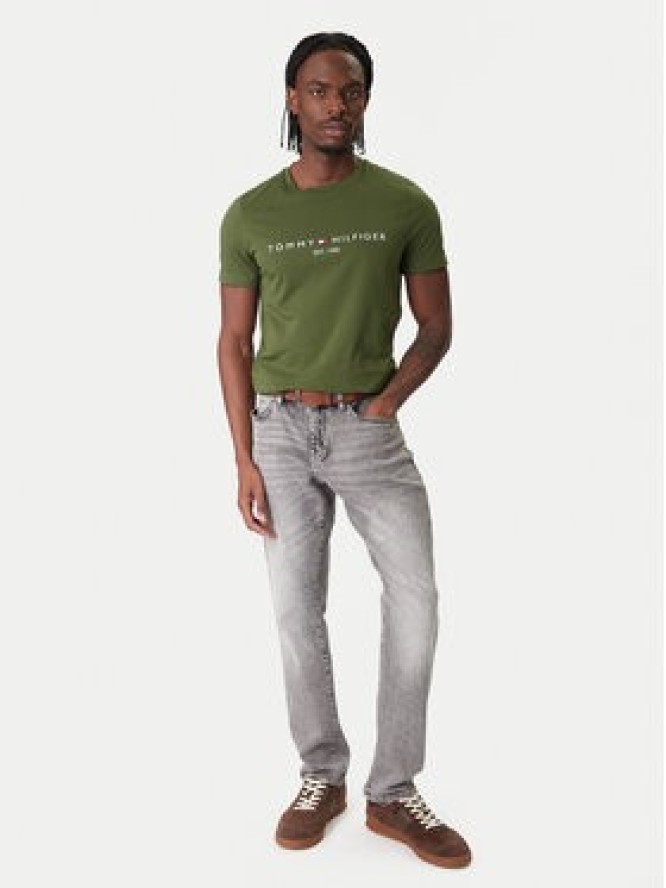 Tommy Hilfiger T-Shirt Logo MW0MW11797 Zielony Regular Fit