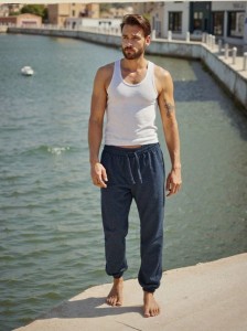 Spodnie jogger - granatowy