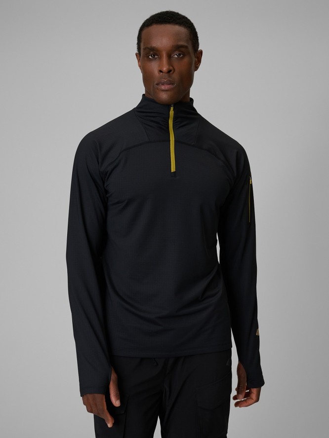 4F Bluza trekkingowa regular bez kaptura męska - czarna S