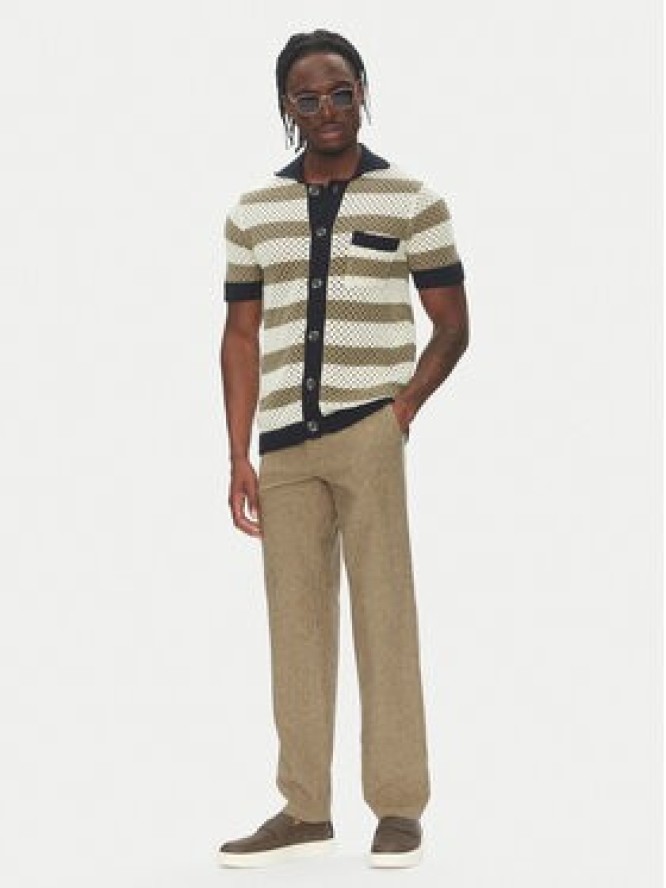 Lindbergh Spodnie materiałowe 30-008023 Beżowy Relaxed Fit