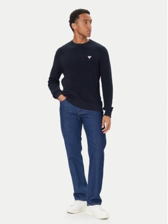 Guess Sweter M4BR30 Z3HM1 Granatowy Regular Fit