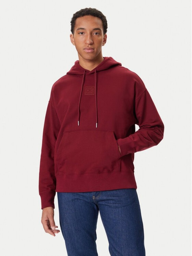 Calvin Klein Bluza LV14LD225G Bordowy Regular Fit