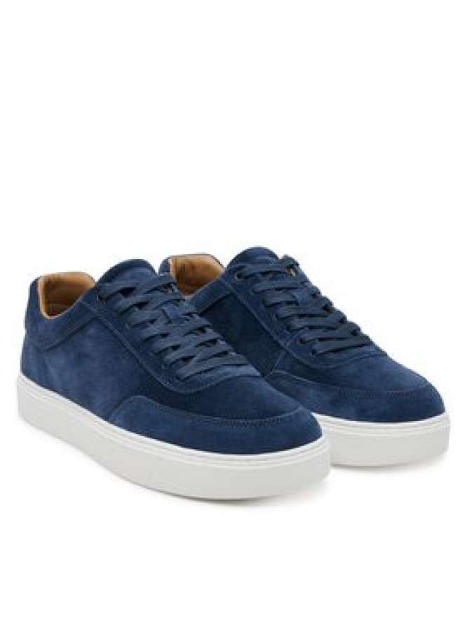 Calvin Klein Sneakersy Clean Cup Low Laceup Oxf Su HM0HM01880 Granatowy