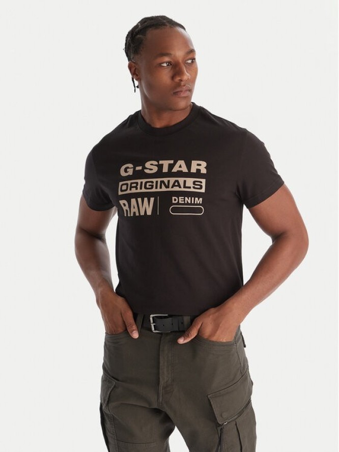 G-Star Raw T-Shirt Originals D25969-C506 1214 Czarny Regular Fit