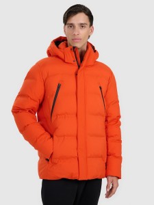 4F Kurtka puchowa z wypełnieniem syntetycznym membrana 10000 męska - pomarańczowa XL