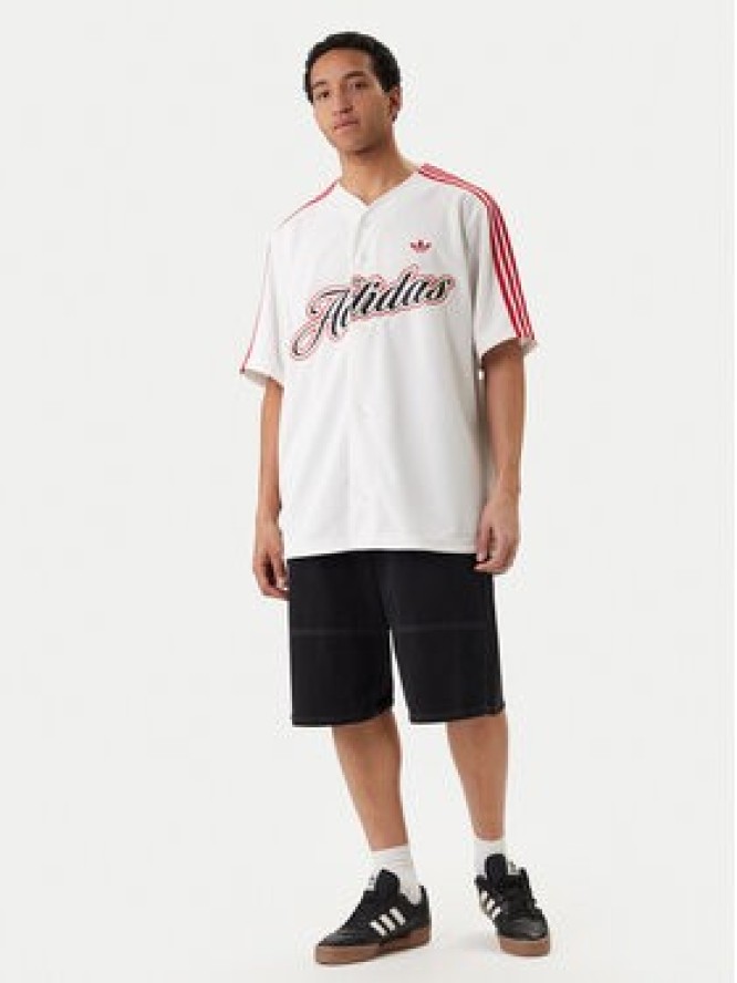 adidas T-Shirt Summer League Varsity Baseball KD6563 Biały Oversize