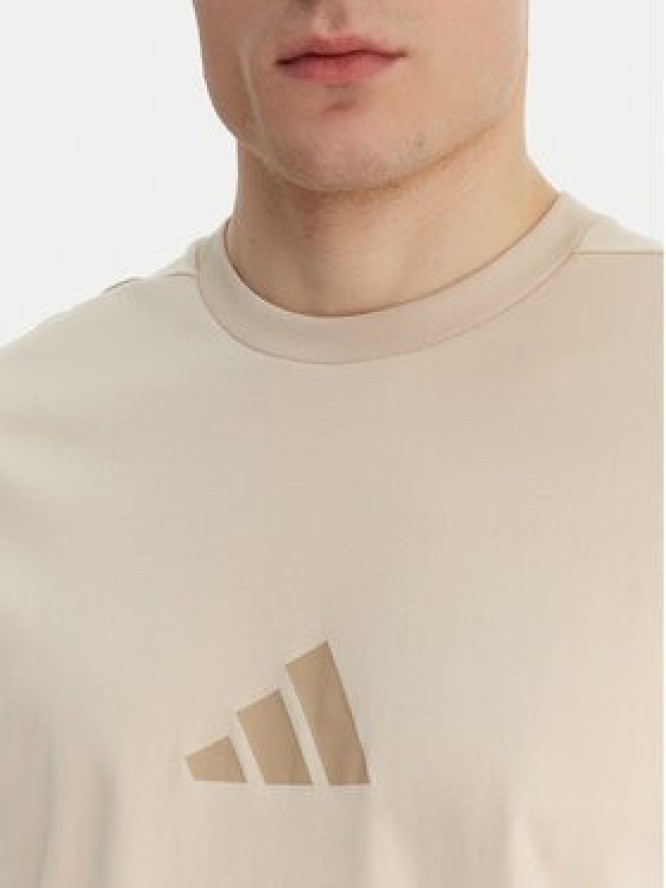 adidas T-Shirt Z.N.E. KE4694 Beżowy Regular Fit