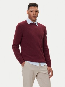 Barbour Sweter Essential Tisbury MKN0844RE56 Bordowy Regular Fit