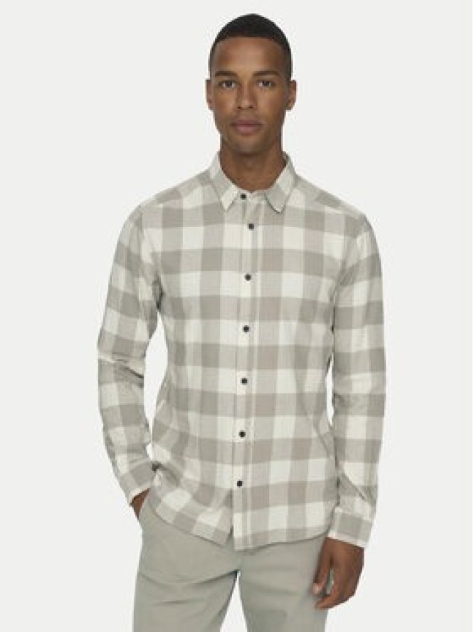 Only & Sons Koszula Gudmund 22007112 Beżowy Slim Fit