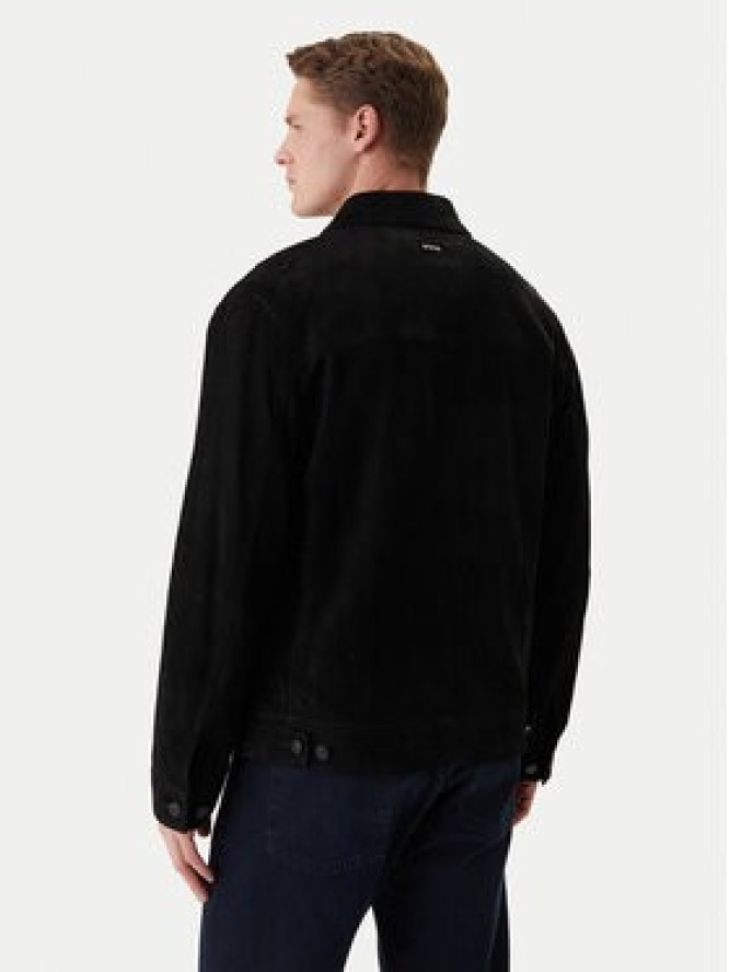 BOSS Kurtka skórzana Johot 50552130 Czarny Regular Fit
