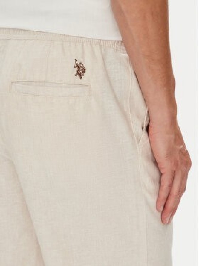 U.S. Polo Assn. Szorty materiałowe MUP4050 Beżowy Slim Fit
