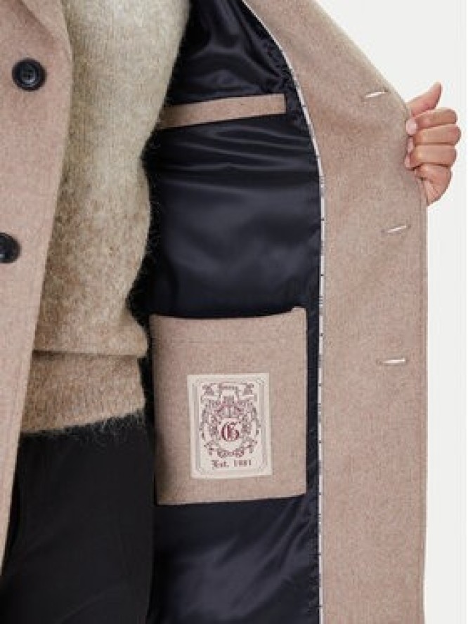 Guess Płaszcz wełniany M4BL3S WGJ82 Beżowy Slim Fit