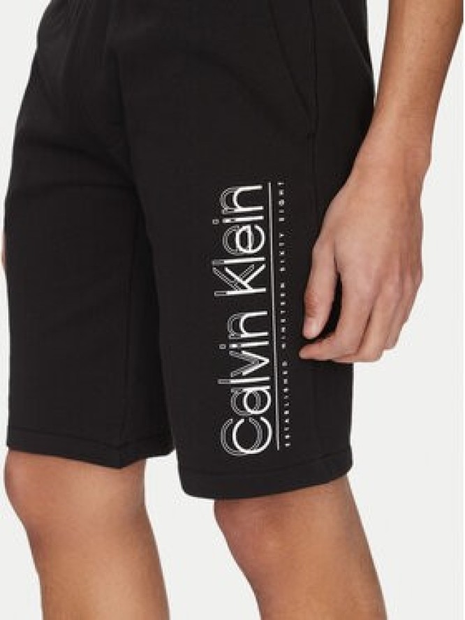 Calvin Klein Szorty sportowe Modern Twill K10K114122 Czarny Regular Fit