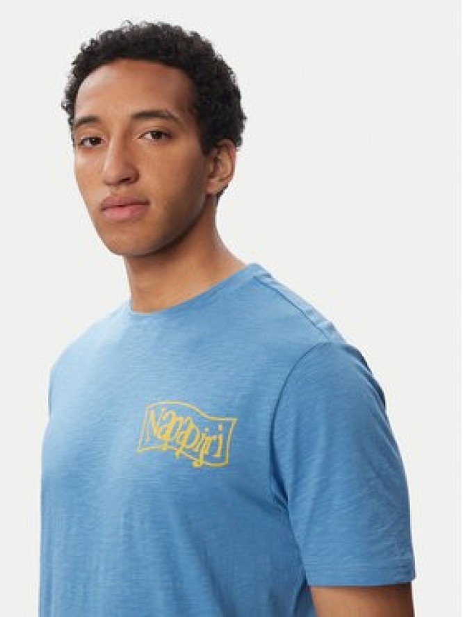 Napapijri T-Shirt S-Elior NP0A4HZY Niebieski Relaxed Fit