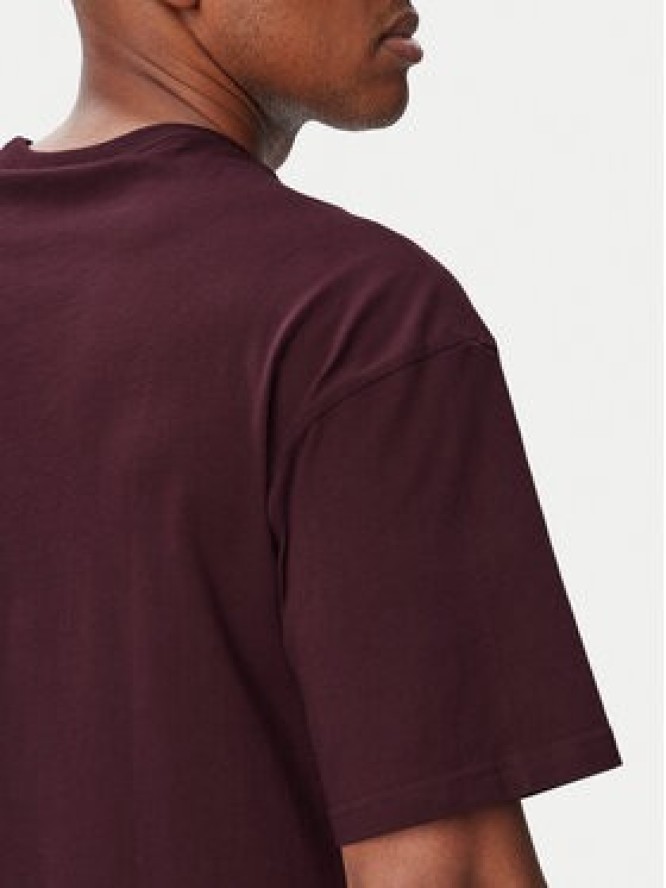 adidas T-Shirt Trefoil Essentials Loose KV3139 Bordowy Regular Fit