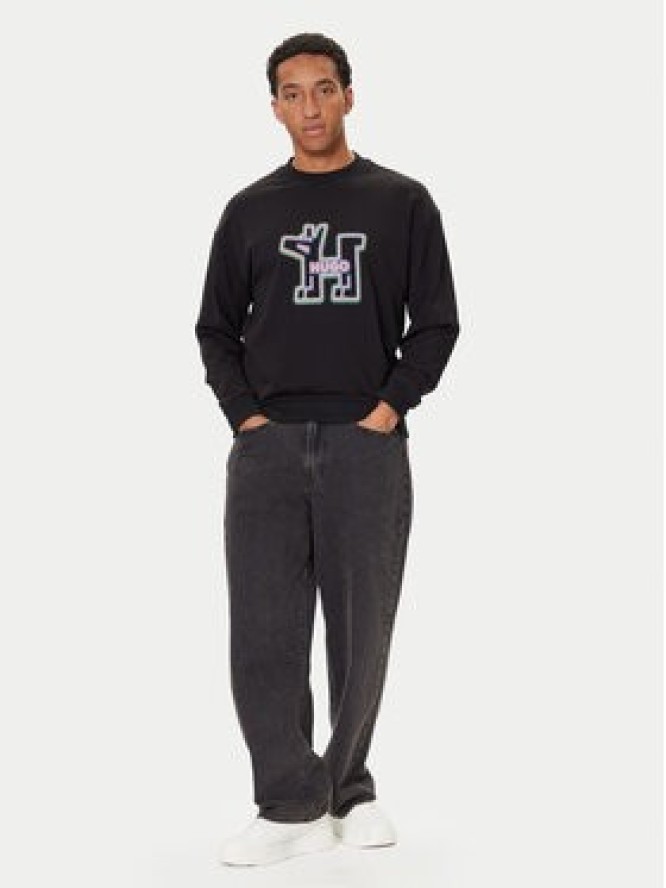 HUGO Bluza Newirex 50549213 Czarny Regular Fit