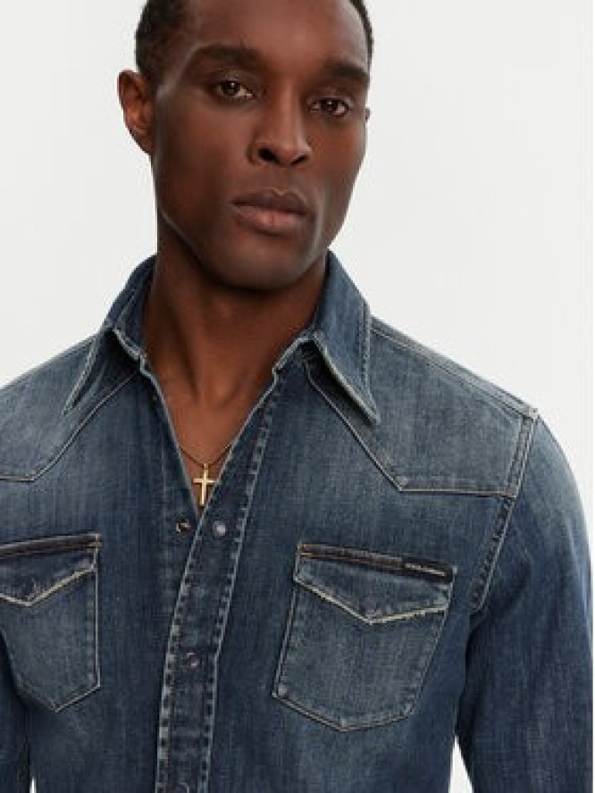 Dolce&Gabbana Koszula jeansowa G5JC8D G8GW9 Granatowy Regular Fit