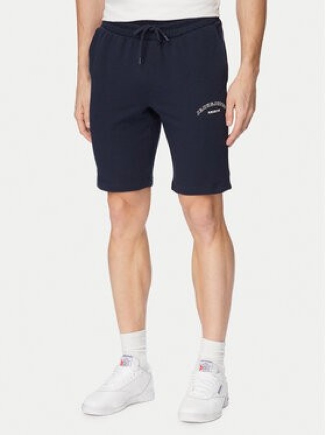 Jack & Jones Komplet t-shirt i spodenki College 12298226 Biały Regular Fit