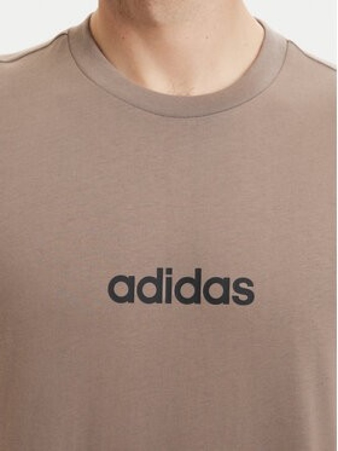 adidas T-Shirt Essentials Linear KF2390 Beżowy Regular Fit