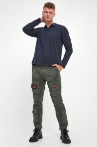 Polo męskie z długim rękawem AERONAUTICA MILITARE