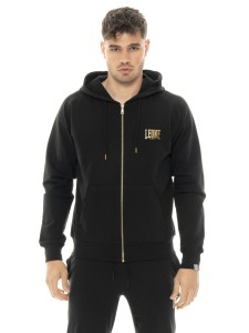 Leone Stripe Gold męska bawełniana bluza z kapturem bez zabrudzeń