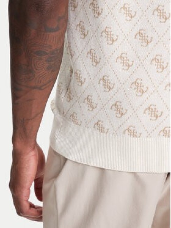 Guess Sweter M5YR09 Z3OE2 Beżowy Regular Fit