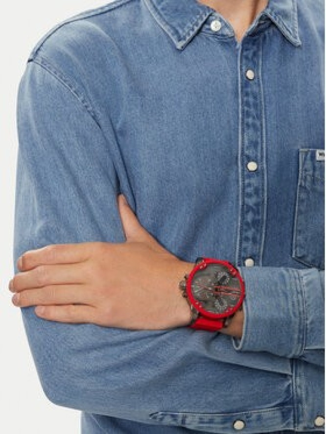 Diesel Zegarek The Daddies Series DZ7370 Czerwony