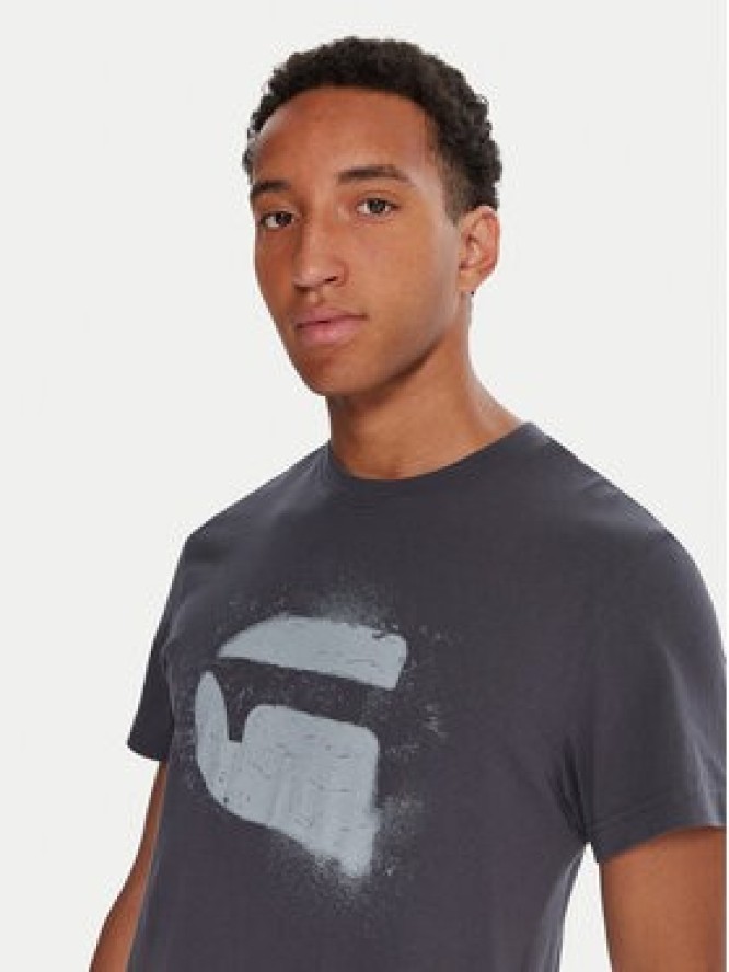 G-Star Raw T-Shirt Spray Logo D26833-D101 Granatowy Regular Fit