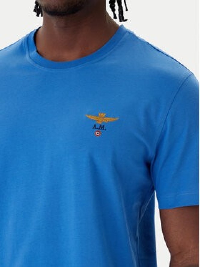 Aeronautica Militare T-Shirt 261TS1580UJ00372 Niebieski Regular Fit