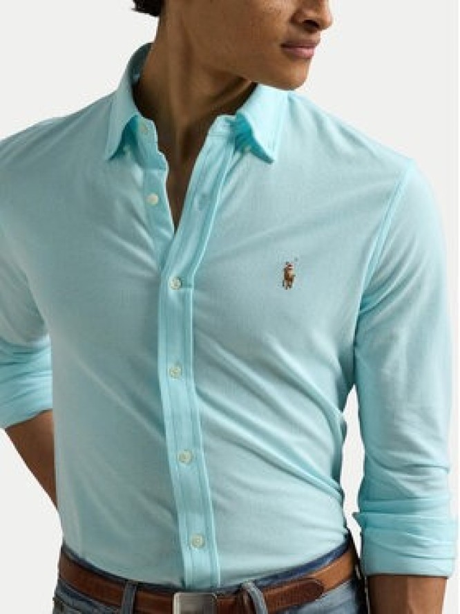 Polo Ralph Lauren Koszula 710932545009 Turkusowy Slim Fit