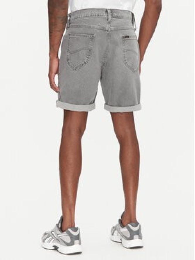 Lee Szorty jeansowe Rider 112363904 Szary Slim Fit