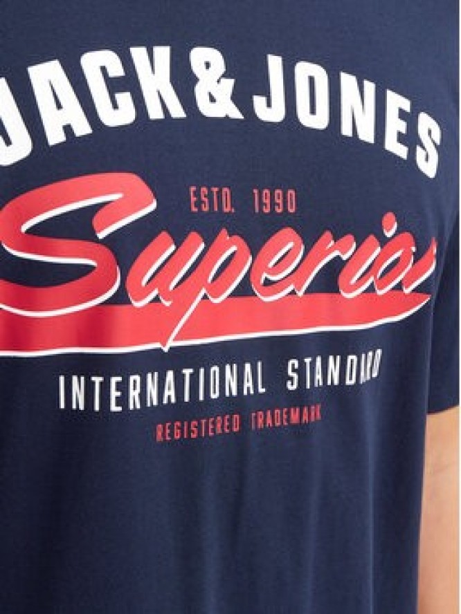 Jack & Jones T-Shirt Logo 12268267 Granatowy Standard Fit
