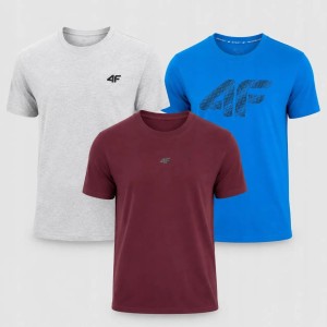 KOMPLET KOSZULEK 4F T-SHIRT MĘSKI ZESTAW 3PAK