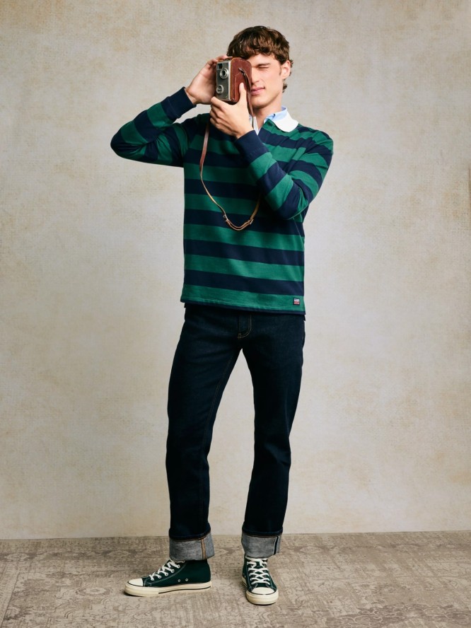 Jeansy męskie z prostą nogawką granatowe Colt 640