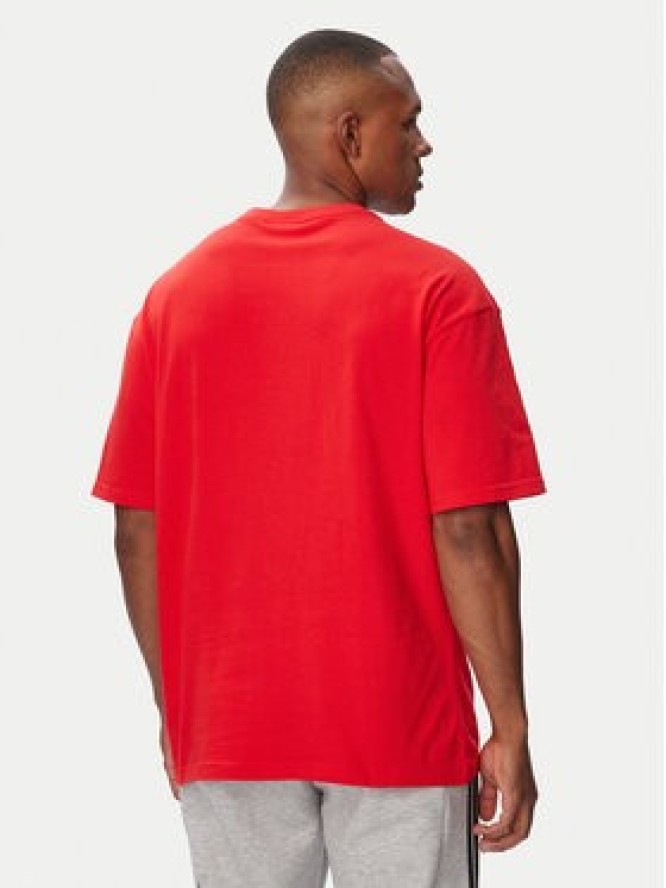 adidas T-Shirt Trefoil Essentials HZ1003 Czerwony Loose Fit