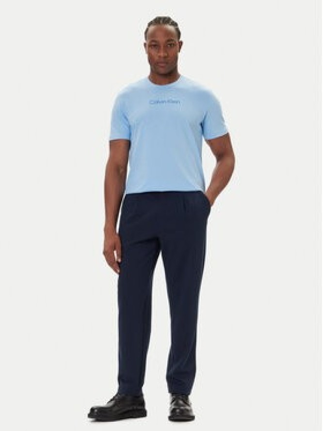 Calvin Klein T-Shirt Logo 30s LV04LD230G Błękitny Relaxed Fit