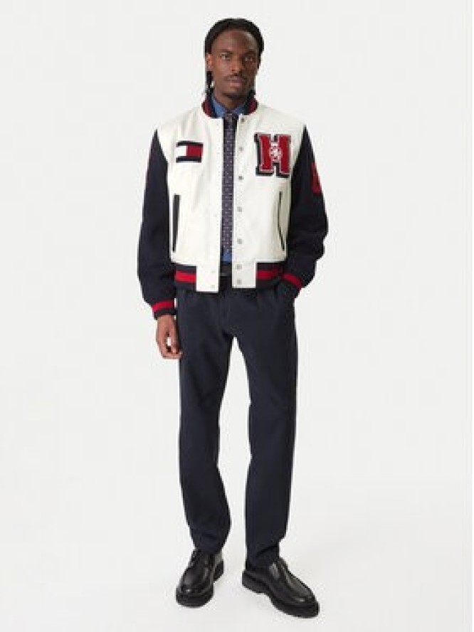 Tommy Hilfiger Kurtka bomber Varsity MW0MW41866 Écru Regular Fit